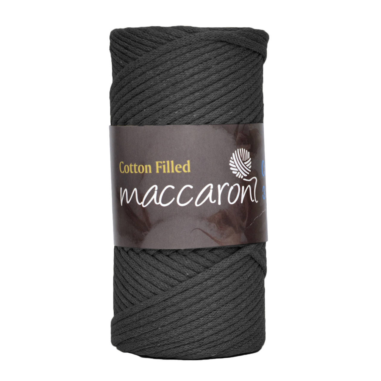 

Бавовняний шнур Maccaroni Cotton Filled 3 mm Графіт