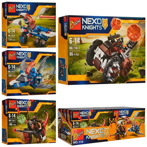

Конструктор Nexo Knight от 96 до 104 деталей 110-1-4