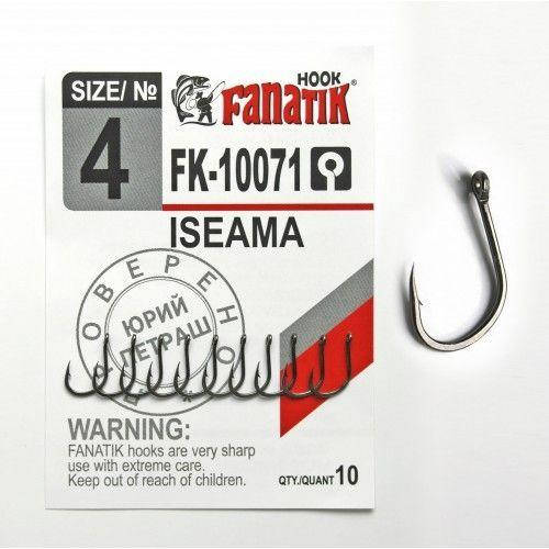 

Крючок одинарный Fanatik ISEAMA FK-10071 №4 (10шт)