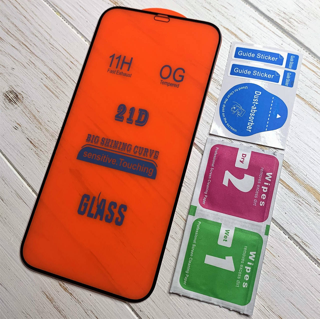 

Защитное стекло для iPhone 12 Pro Max 21D чёрное, Прозрачный