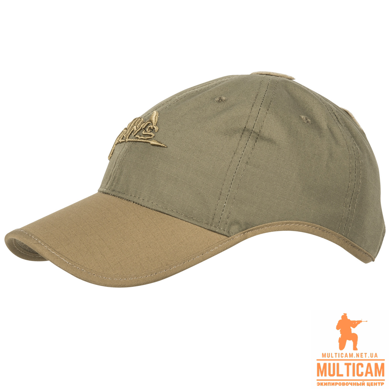 

Бейсболка Helikon-Tex® Logo Cap - PolyCotton Ripstop - Adaptive Green/Coyote, Зелёный
