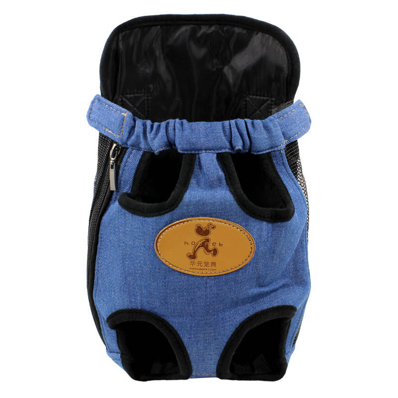 

Рюкзак-переноска Hoopet HY-2040 Blue M на груди для животных тканевая, Синий