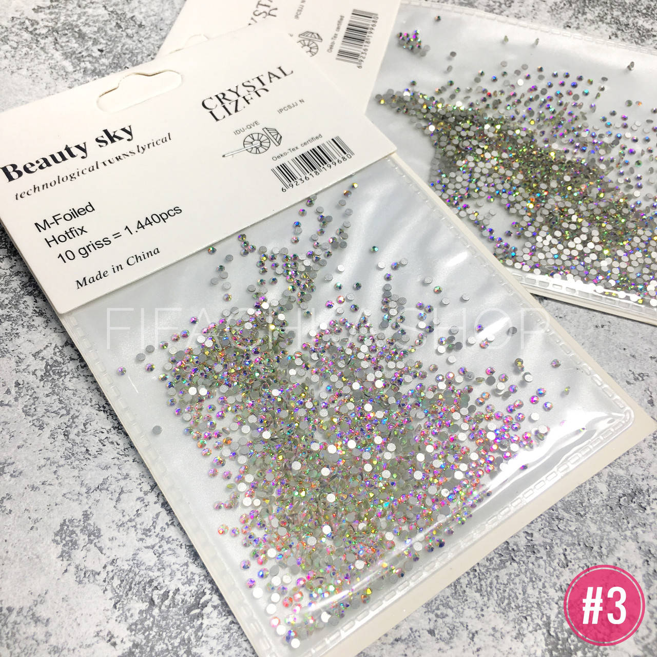 

Стразы для дизайна ногтей Beauty Sky, хамелеон №3, Разные цвета
