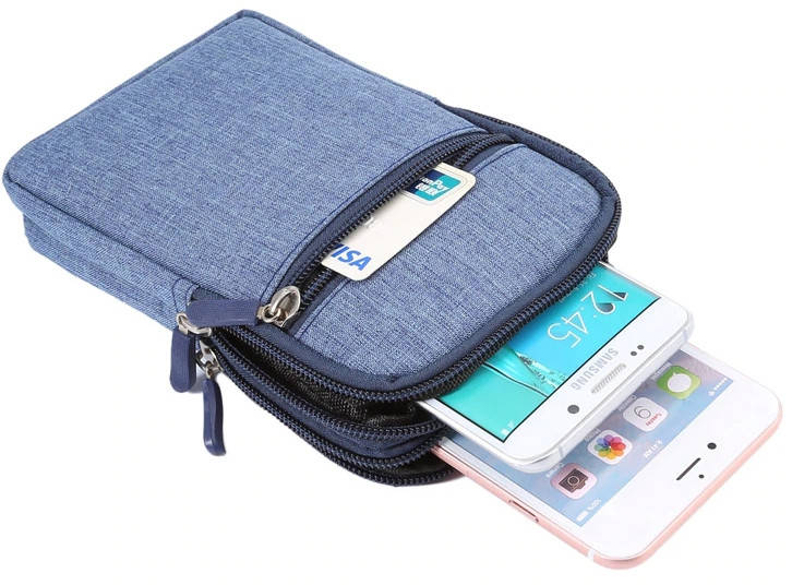 

Сумка чехол на пояс вертикальный Casual (11х18 см) Blue, Синий