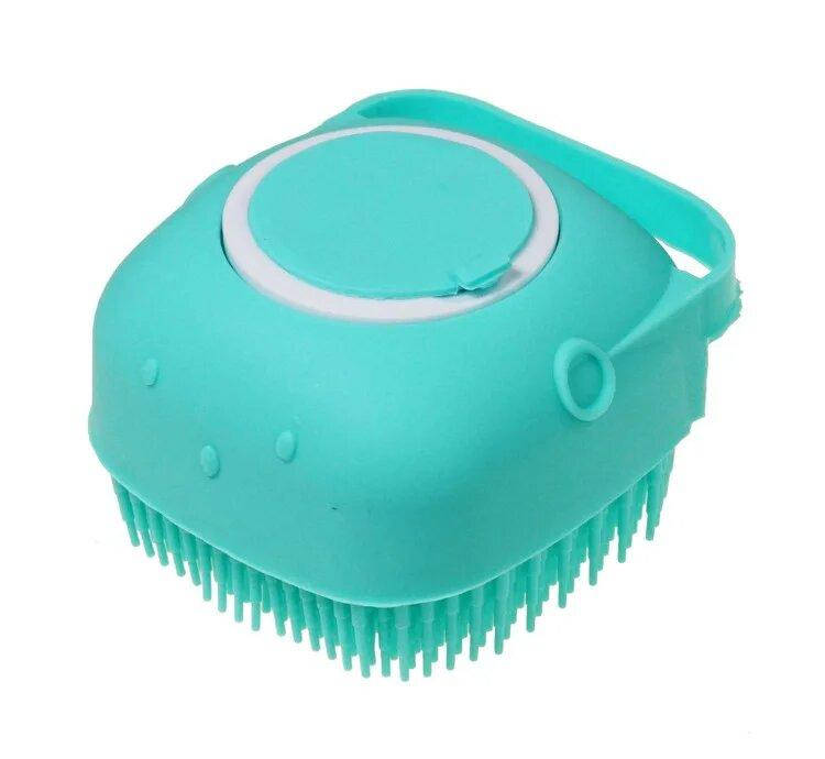 

Силиконовая массажная щетка Silicone Massage Bath Brush - мочалка массажер, Бирюзовый