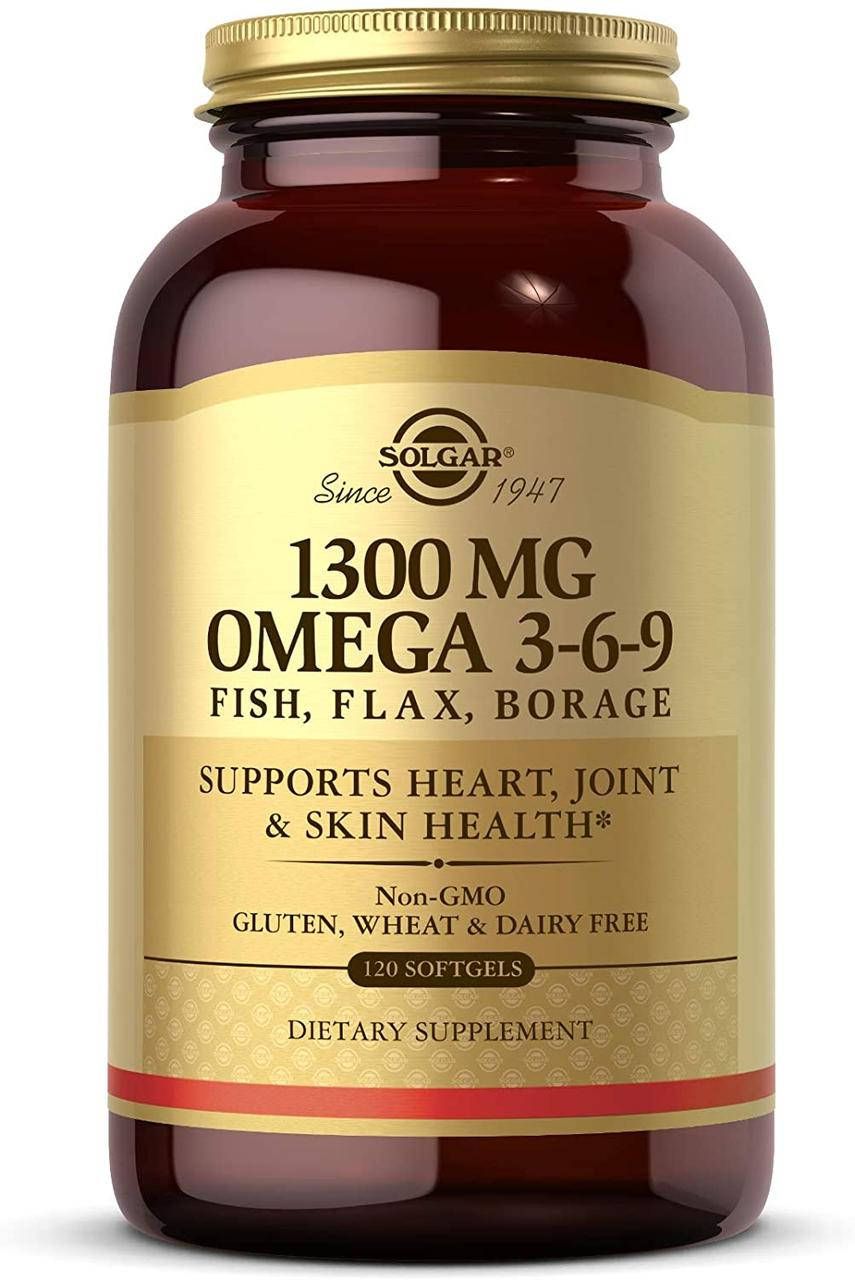 

Solgar Omega 3-6-9 120 гелевых капсул 1300 mg