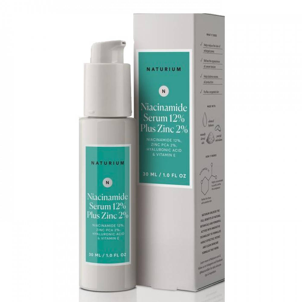 

Сыворотка для жирной и проблемной кожи Naturium Niacinamide Serum 12% Plus Zinc 2%