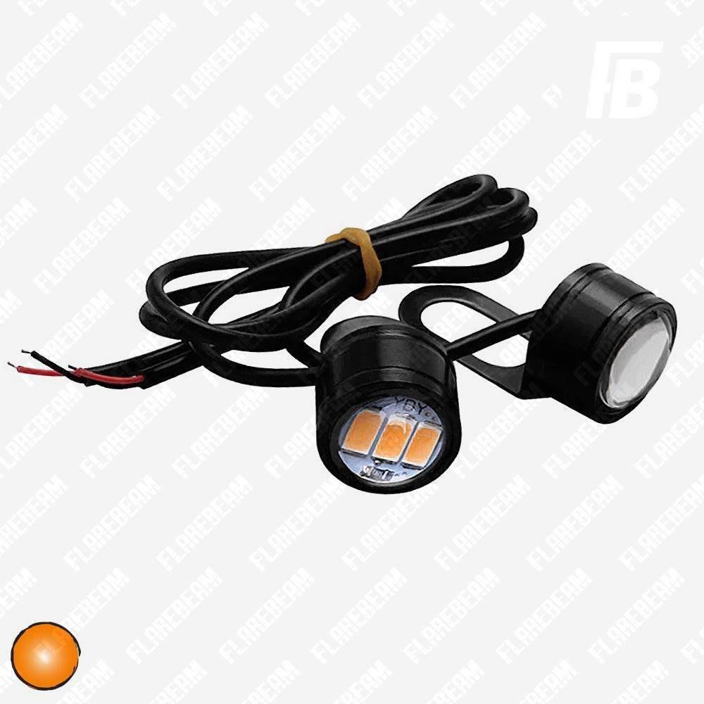 

Поворотники или ДХО "Орлиный глаз" LED на кронштейне, Ø23 мм, линза, SMD 5630*03, чёрный корпус, 2 шт.