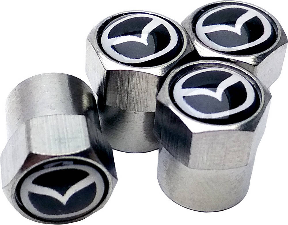 

Колпачки на Ниппель Mazda (4 шт) Silver, Серебристый