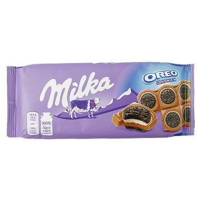 

Шоколад Мілка орео сендвіч Milka oreo sandwich 92g 15шт/ящ (Код : 00-00006341)