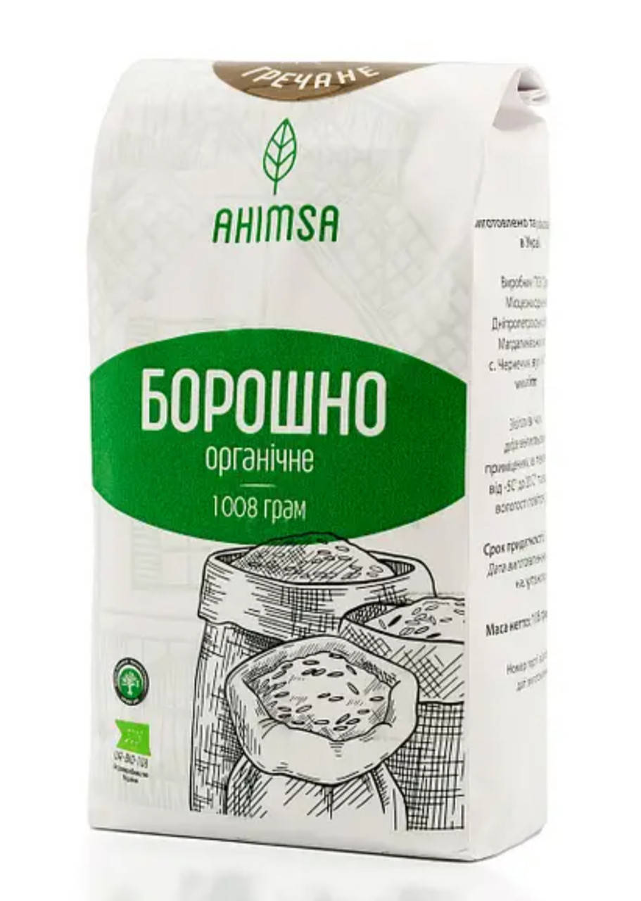 

Мука из зеленой гречки органическая 1 кг ТМ Ahimsa