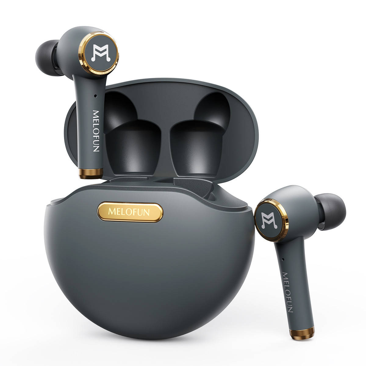 

Беспроводные TWS наушники Melofun PowerPods Grey, Серый