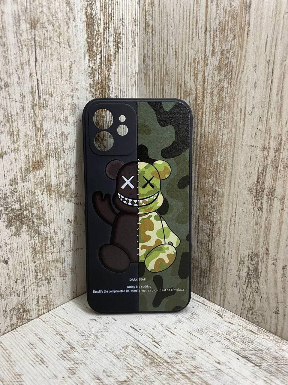 

Стильный мультяшный чехол с армейским медведем для iPhone 12, Разные цвета