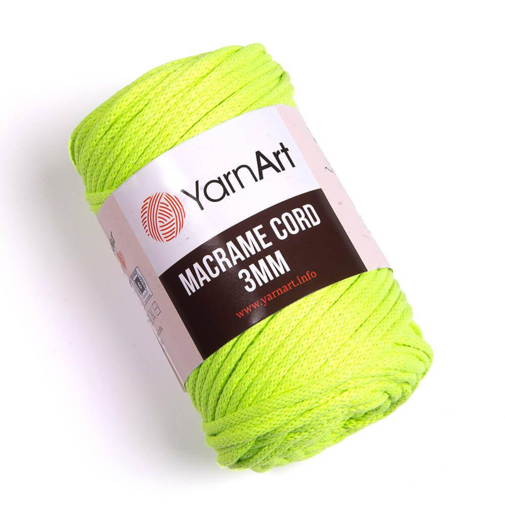 

Yarnart Macrame Cord 3 мм № 801 ярко-салатовый (Пряжа макроме, нитки для вязания)