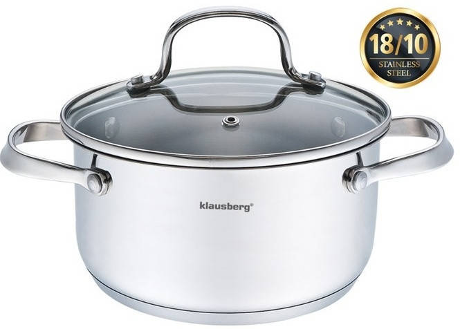 

Кастрюля Klausberg 2,5л KB-7212 (8 шт. в ящ.) (в коробке), Светло-серый