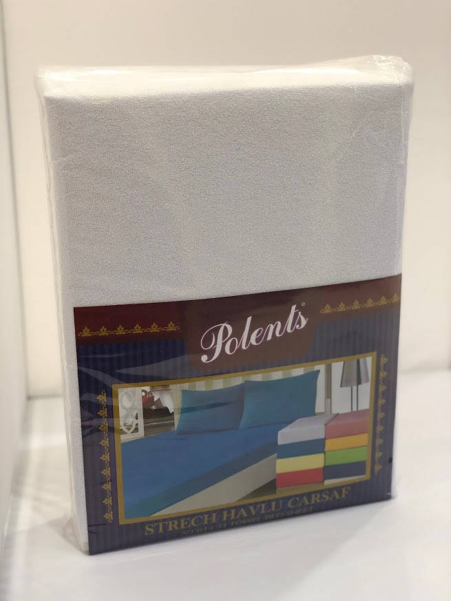 

Махровые простыни на резинке Polents Beyaz хлопок 220-240 см белая, Белый