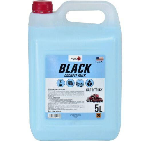 

Полироль молочко для пластика Nowax Black Cockpit Milk 5л. Концентрат, Черный