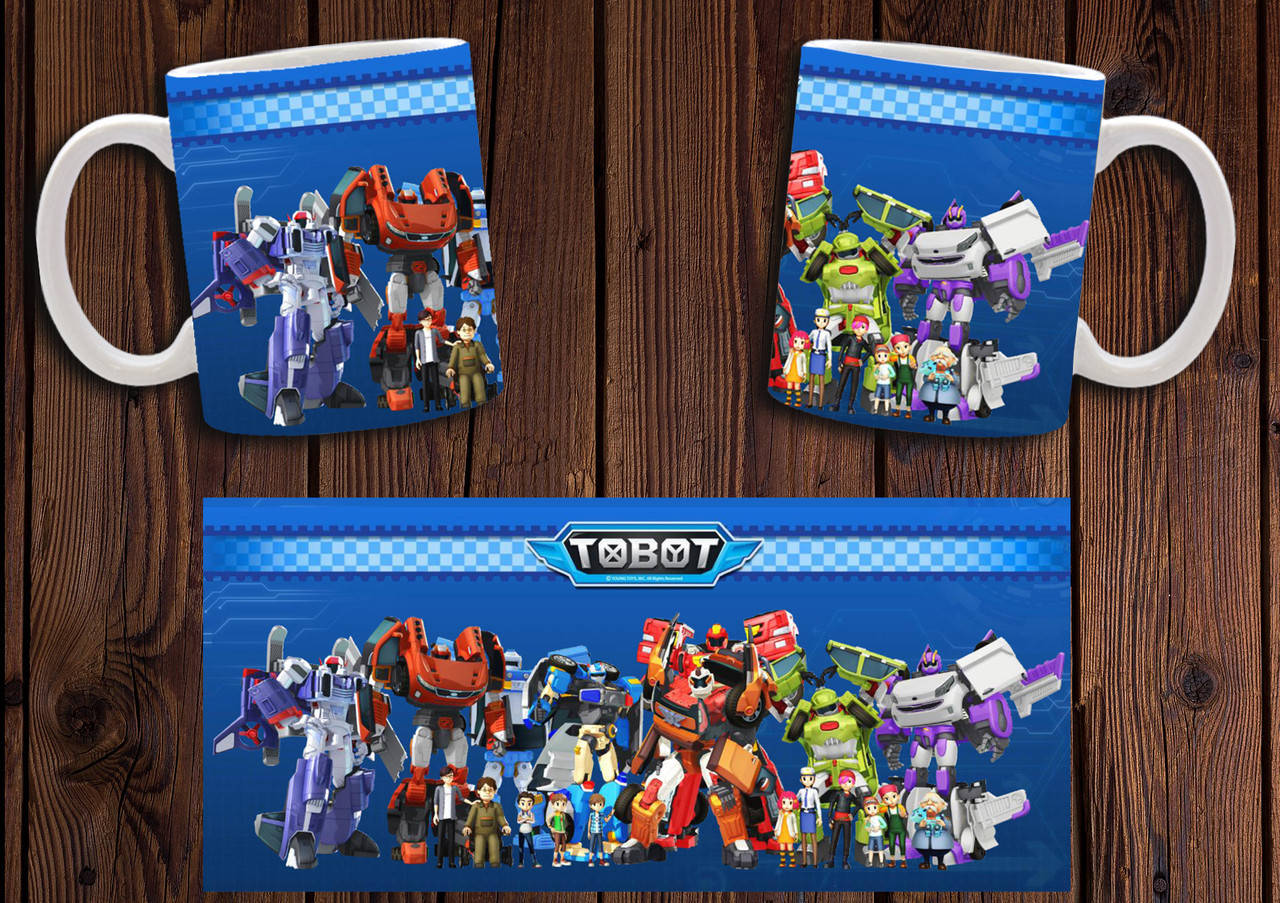 

Чашка "Тоботы" / Кружка Tobot №1, Белый