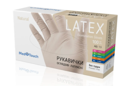 

Перчатки латексные неопудренные MedTouch, Белый