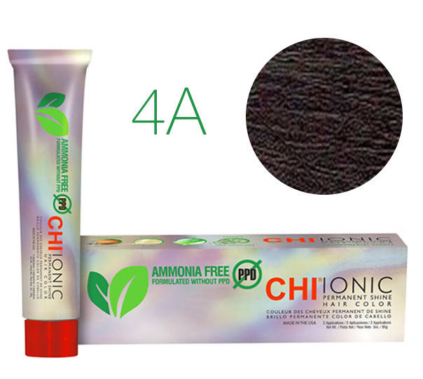 

Cтойкая безаммиачная краска для волос CHI Ionic 4A (Темный пепельно-коричневый)