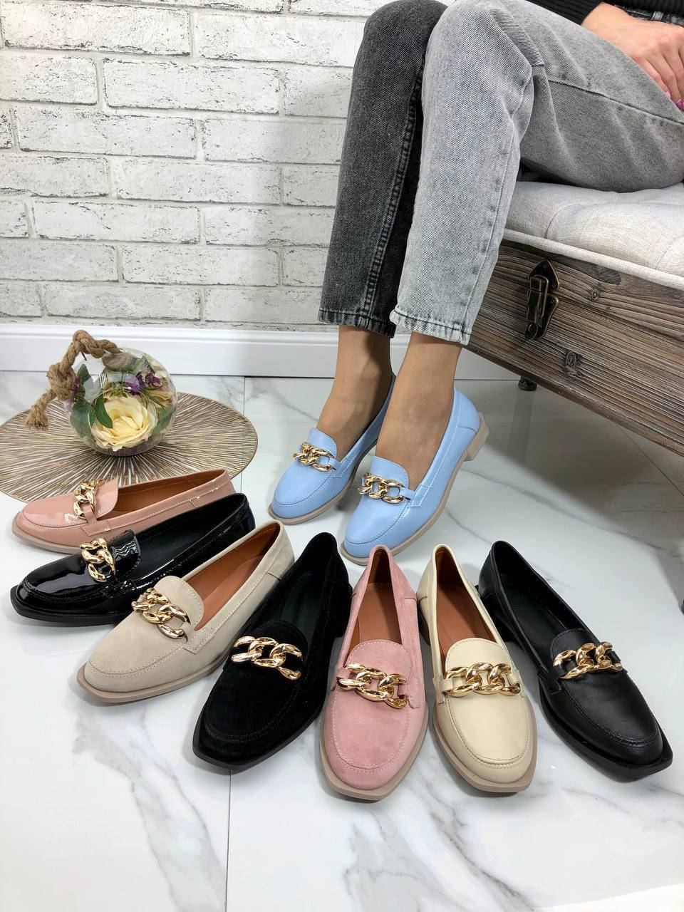 

Женские туфли лоферы натуралки 36-41, Разные цвета