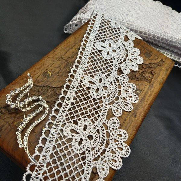 

(1 метр) Кружево макраме Sindtex 7см Цвет - Белый (35М-D22201-1)