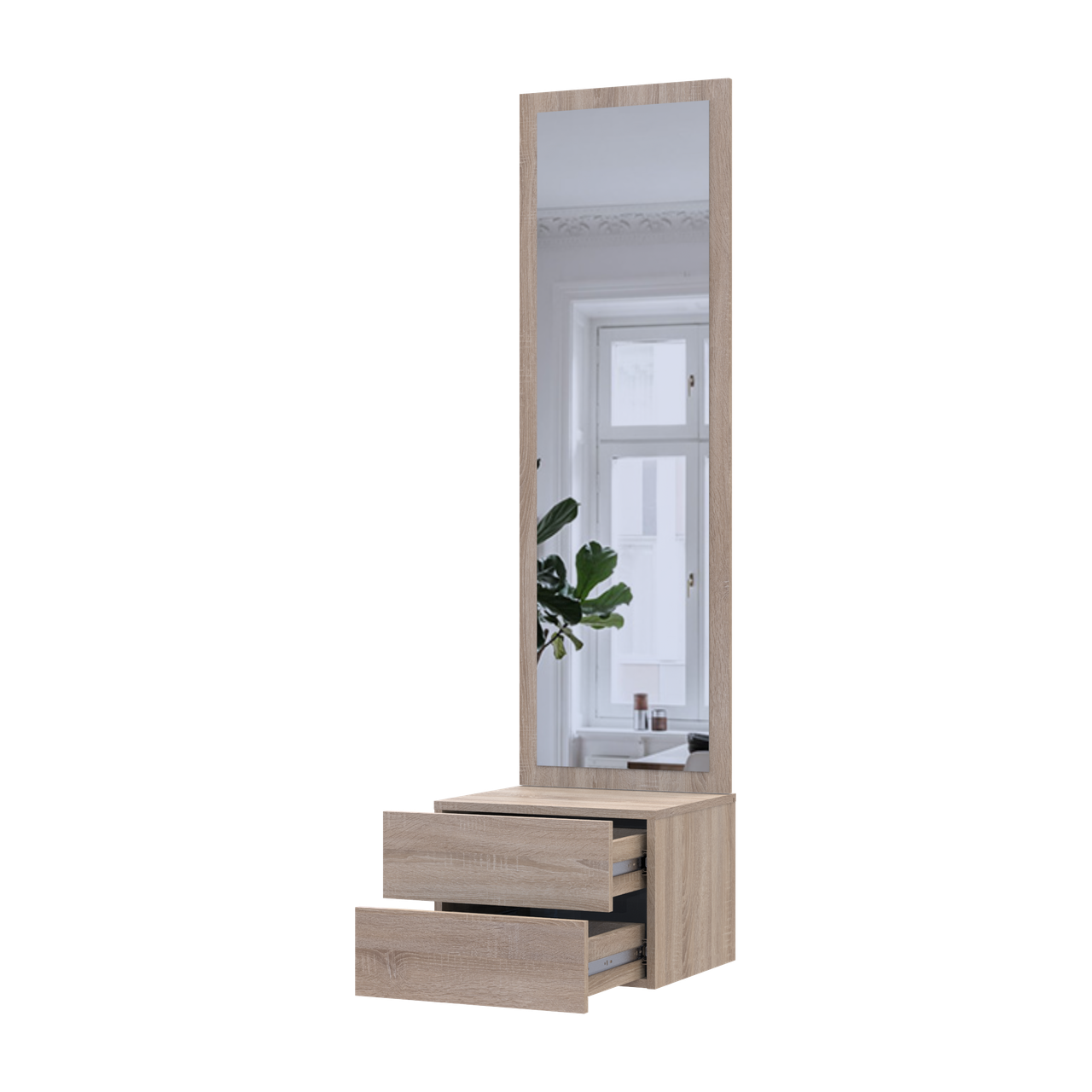 Тумба з дзеркалом Doros Сола Дуб сонома ДСП / дзеркало 45х40х168.6 (44900345) 6