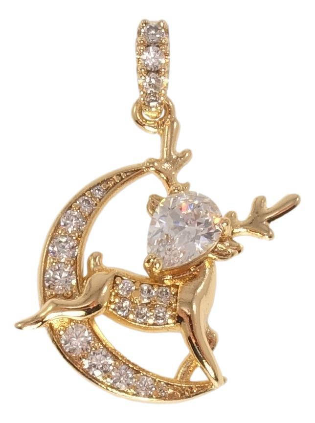 

Кулон Xuping Позолота 18K "Олень в полумесяце"