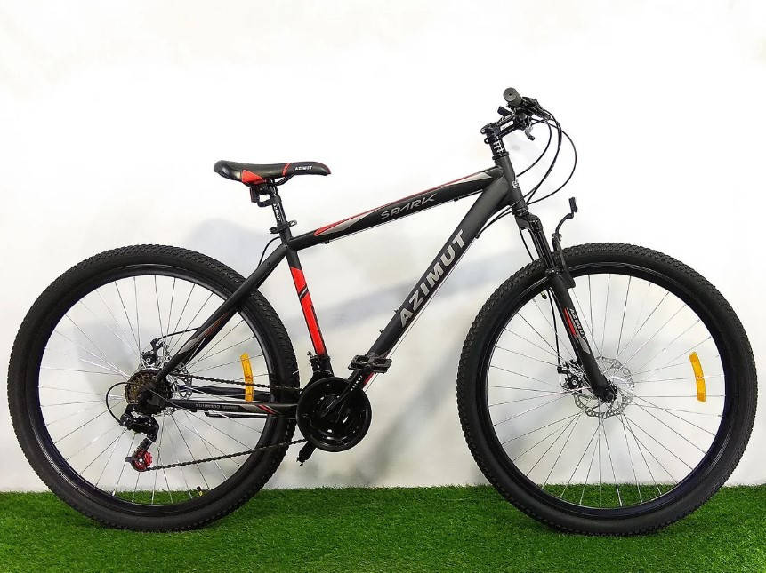 

Горный велосипед 29 дюймов Azimut Spark GFRD рама 19" BLACK-RED