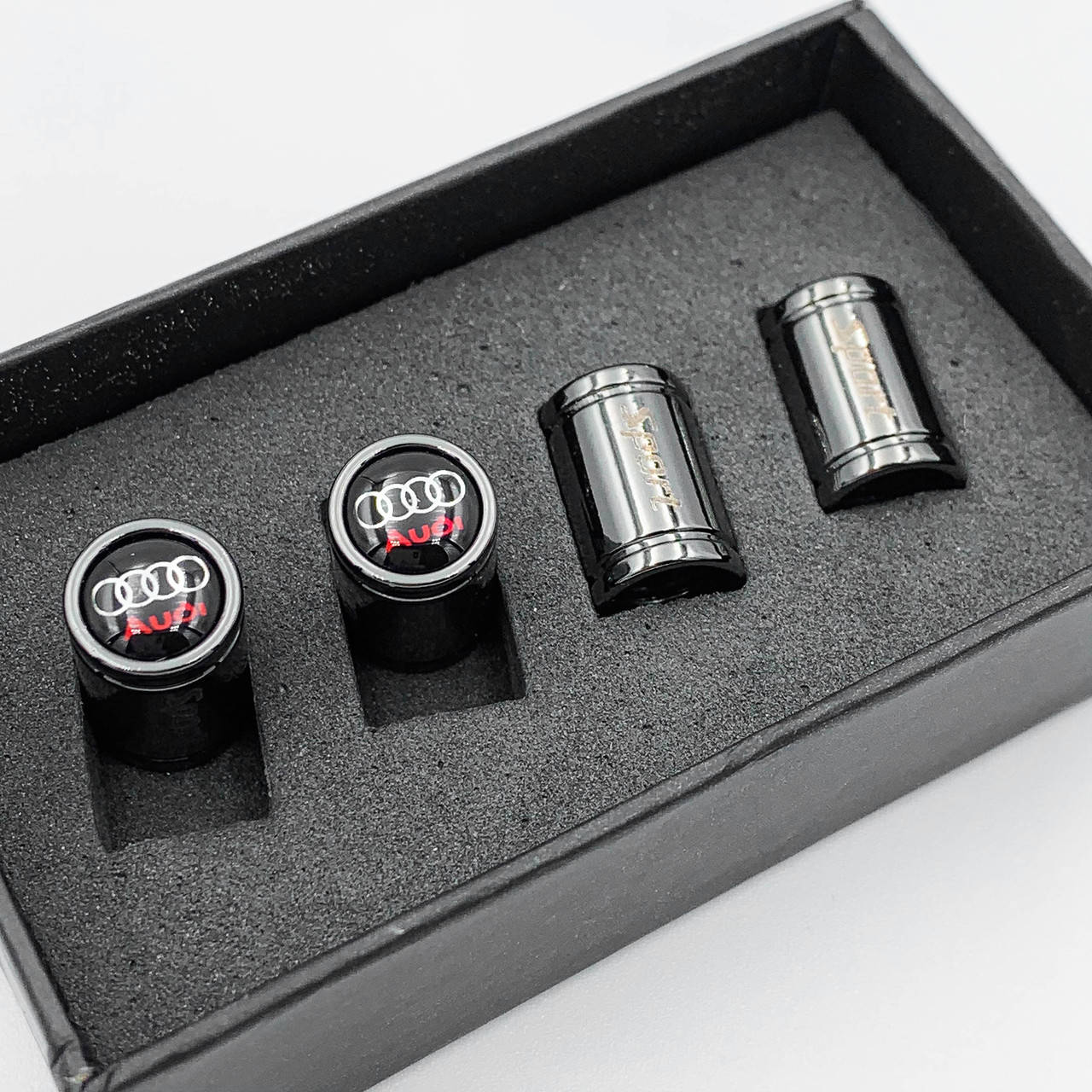 

Защитные колпачки на ниппеля Sport AUDI (АУДИ) 4 шт Черные