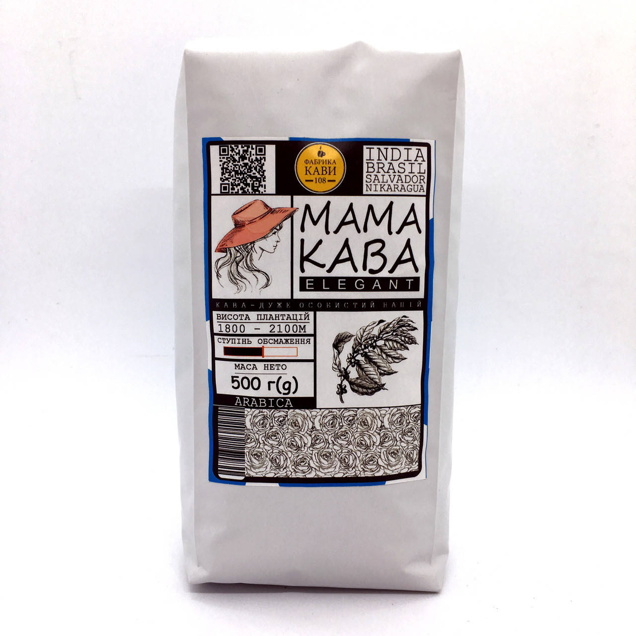 

Зерновой кофе 100% арабики Мама Кава 500г