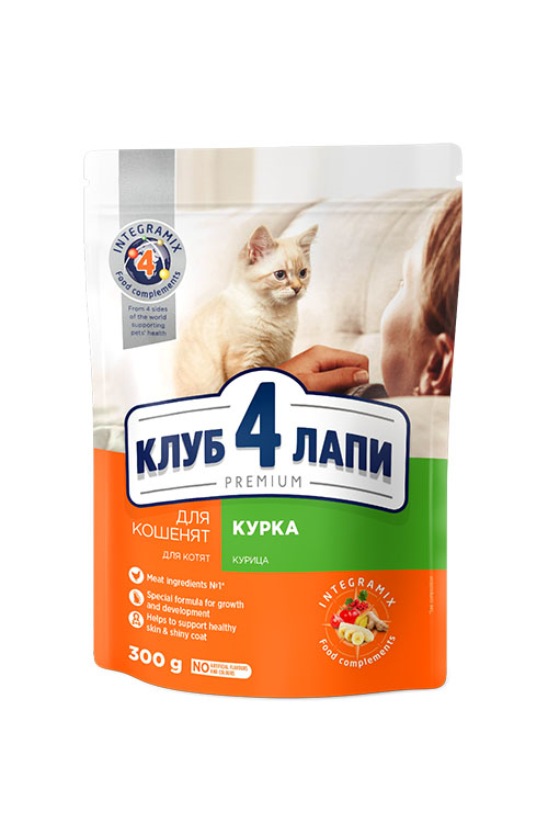 

Корм Клуб 4 лапы для котят 300 г