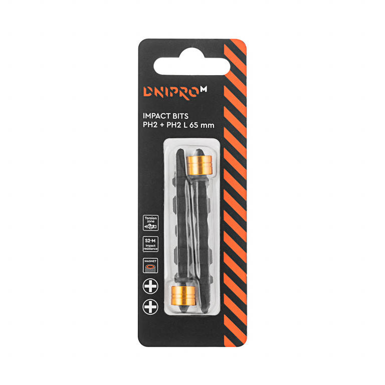 

Насадка (бита) Impact Dnipro-M PH2-PH2 65 мм (S2)-M 2 шт.