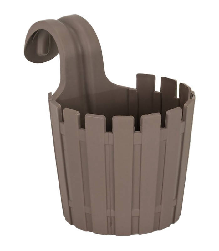 

Вазон для цветов Poliwork Akasya Single Easy Hanger подвесной круглый 1,5 л 15 x 20 см, Цвет Cветло-Коричневый