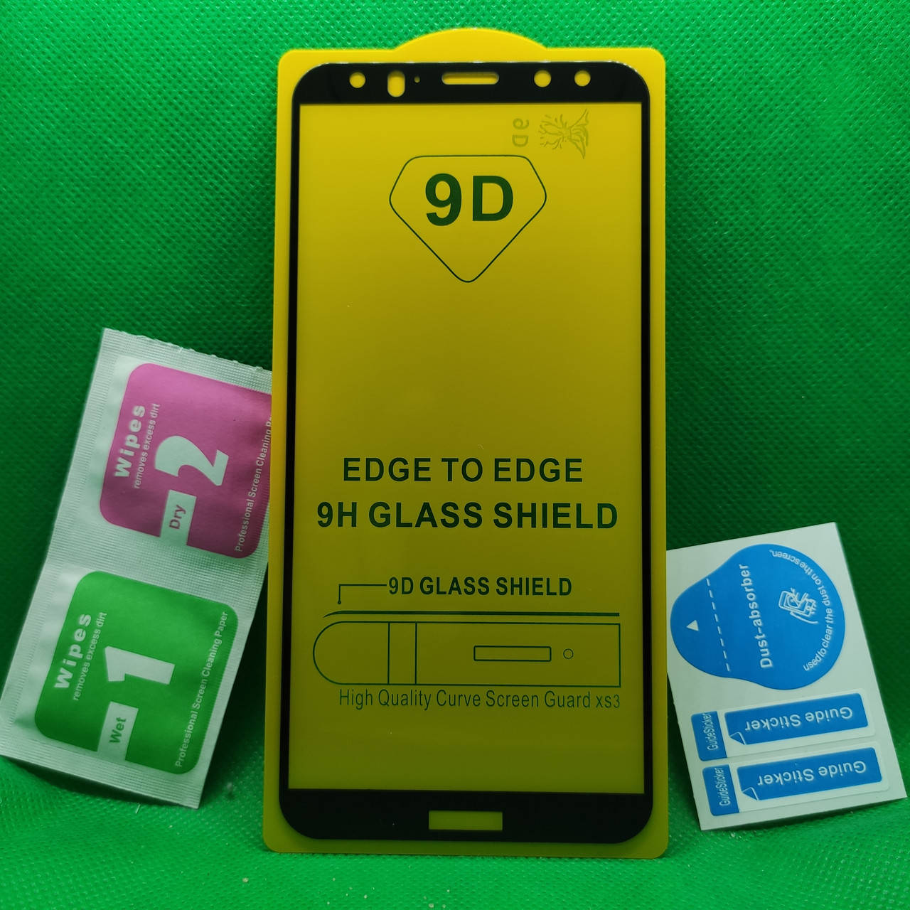 

Защитное стекло для Huawei Mate 10 Lite Full Glue 9D 9H на весь экран телефона клей по всей поверхности Черный