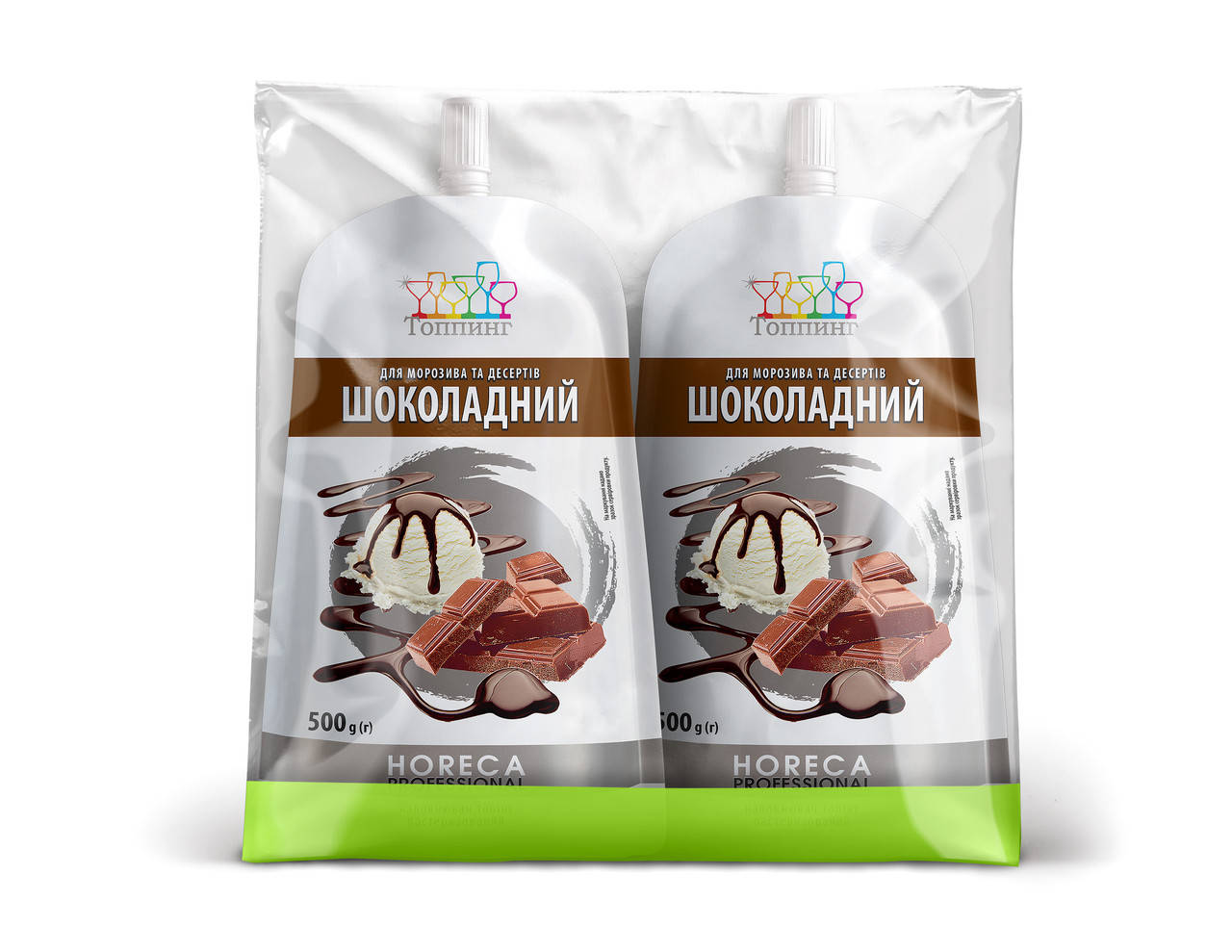 

Топпинг Шоколадный, упаковка дой-пак, 2 шт по 500г, ТМ Топпинг
