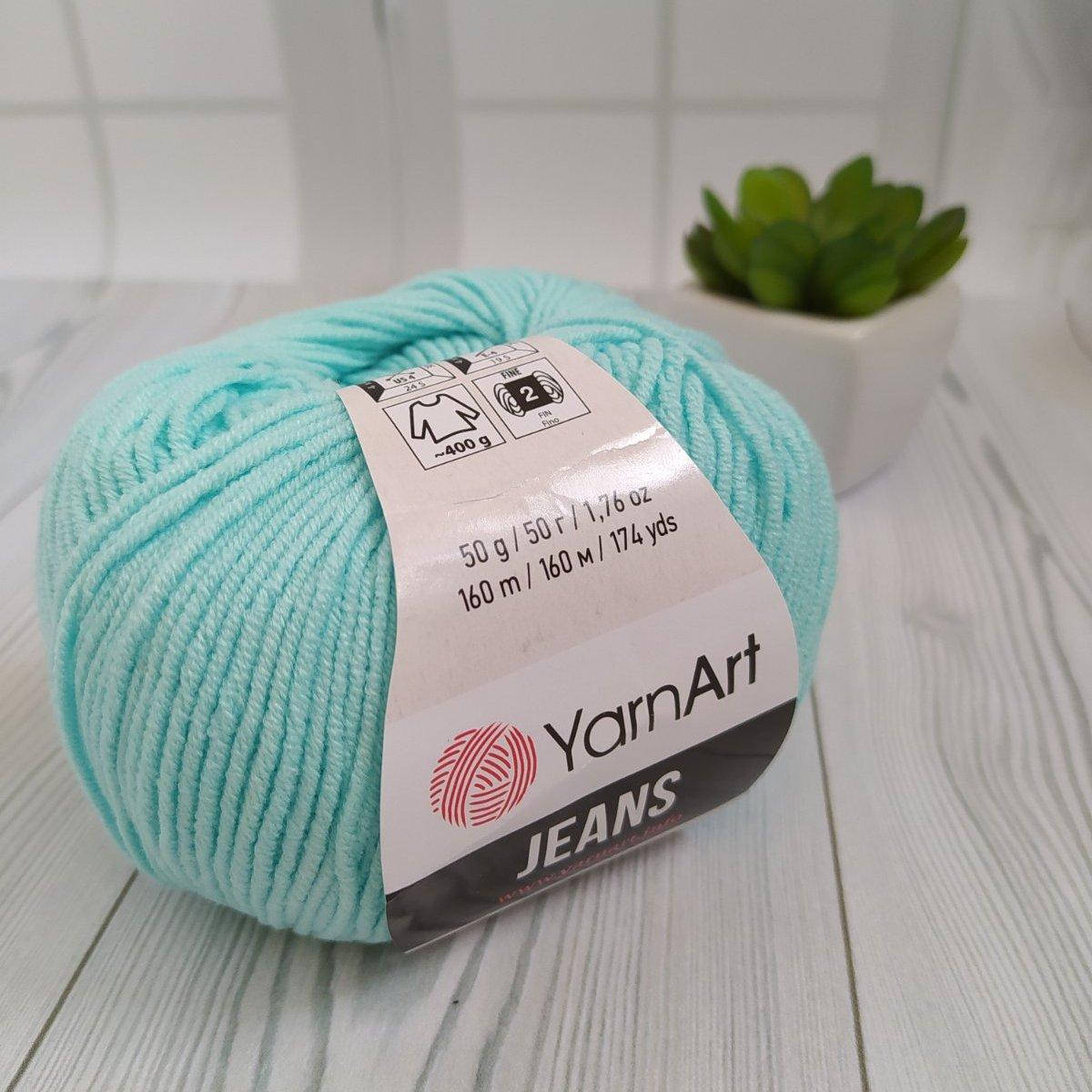 

YarnArt Jeans (№76) світло бірюзовий, Бирюзовый