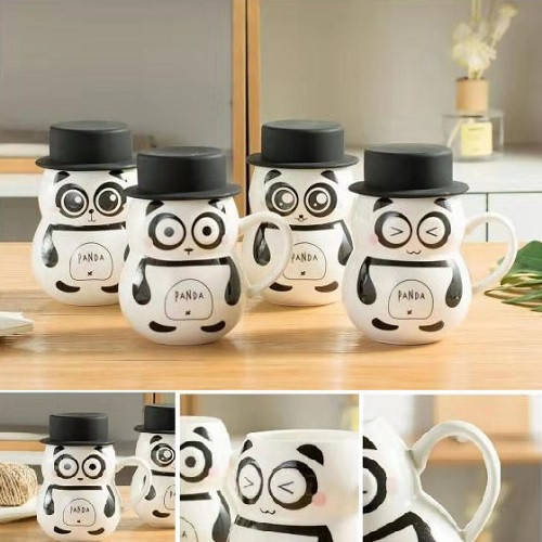 

Чашка с крышкой " Панда" 450мл C39870 (72шт)