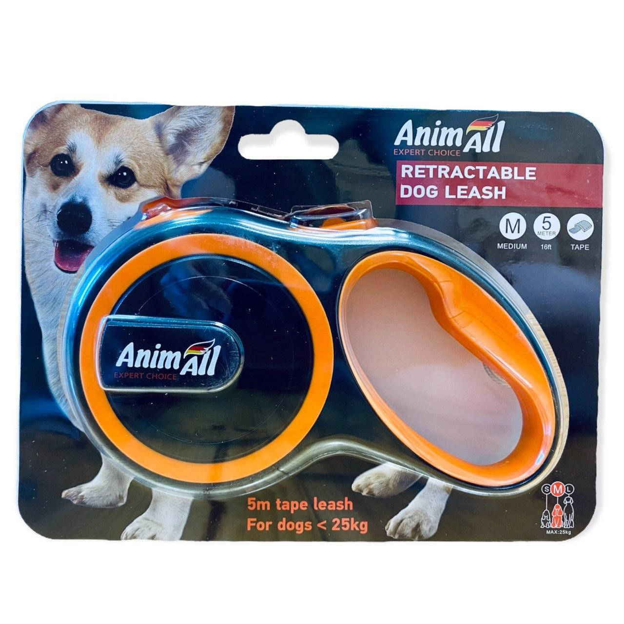 

Поводок-рулетка для собак AnimAll М до 25 кг 5 м