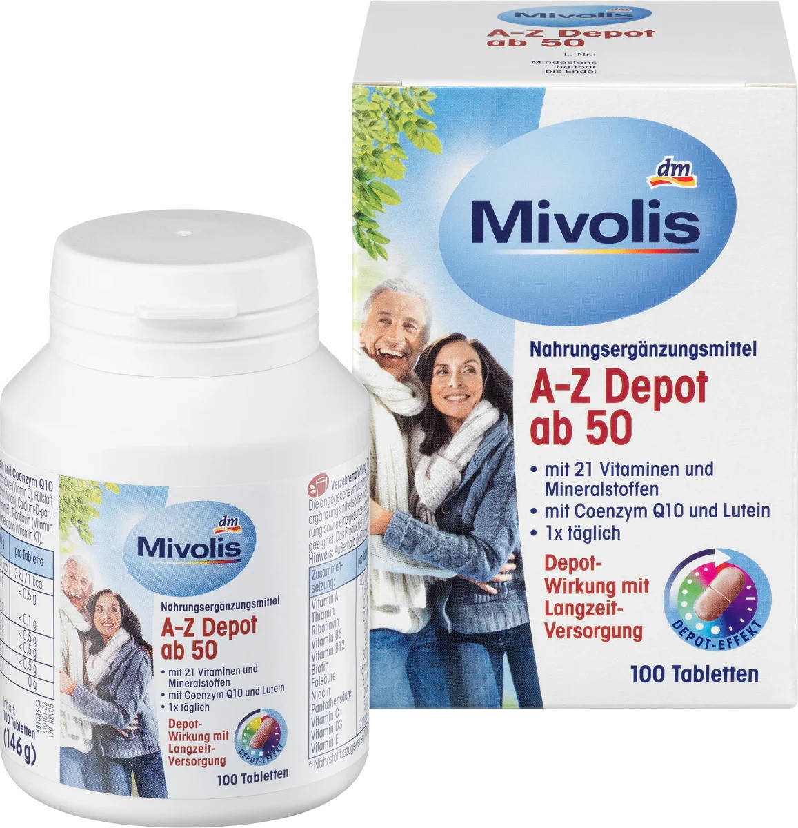 

Биологически активные добавки A-Z Depot от 50 Mivolis, 100 шт (Германия)