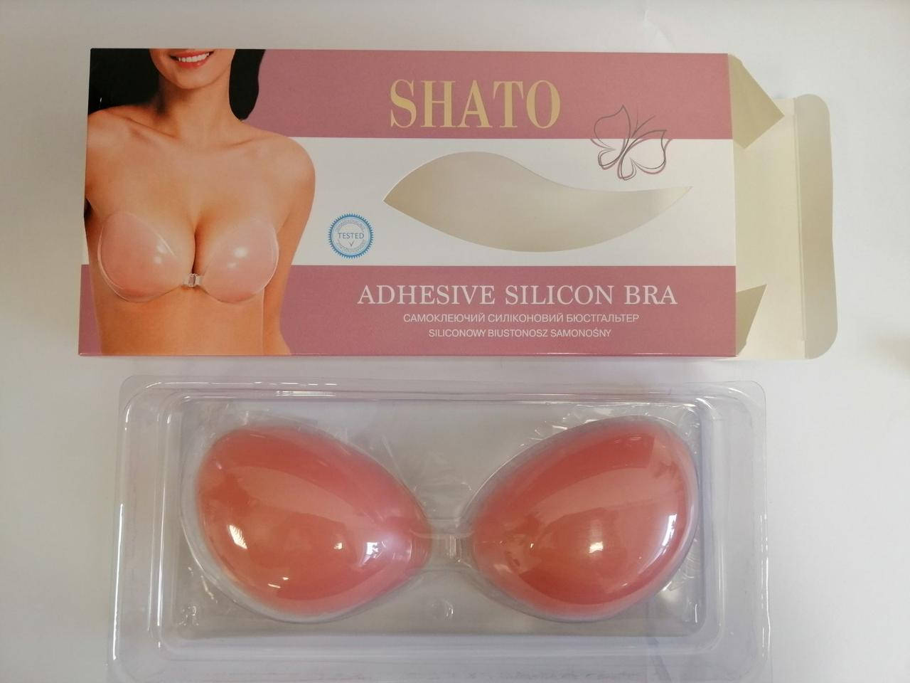 

Силиконовый бюстгальтер - невидимка цвета nude с бретельками SHATO YB102, Бежевый