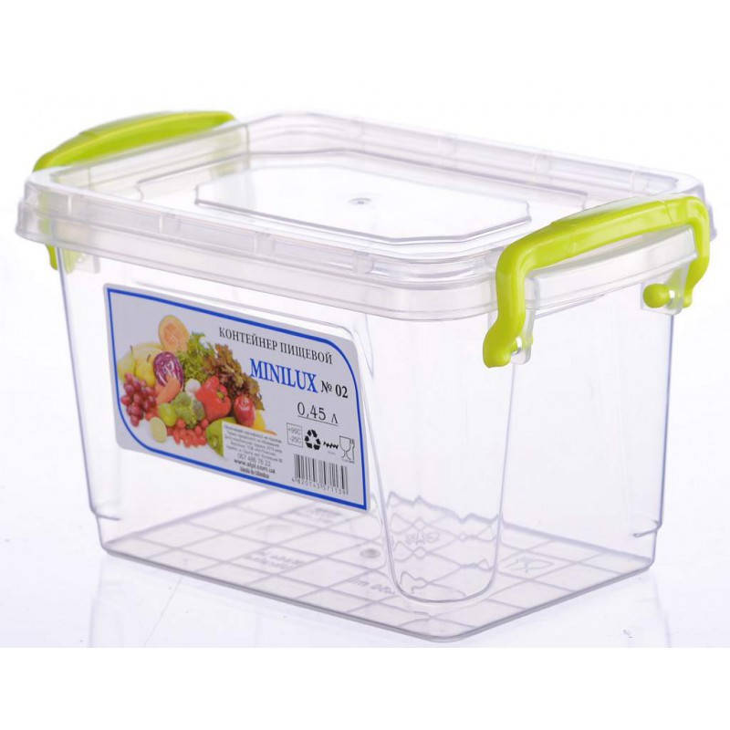 

Контейнер харчовий MINILUX №02 з ручками 0,45 л