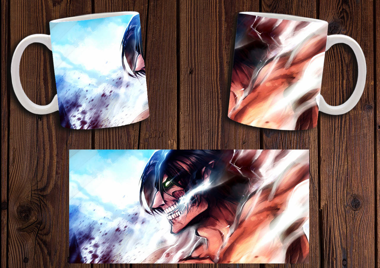 

Чашка "Атака титанов" / Кружка Shingeki no Kyojin №18, Белый