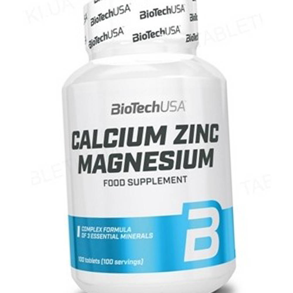 

Кальций Магний Цинк BioTech Calcium Zinc Magnezium 100 таблеток минеральный комплекс