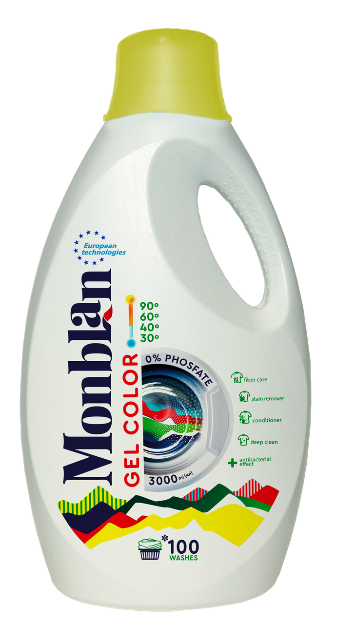 

Гель для стирки MONBLAN Color 3000 мл 100 пр.