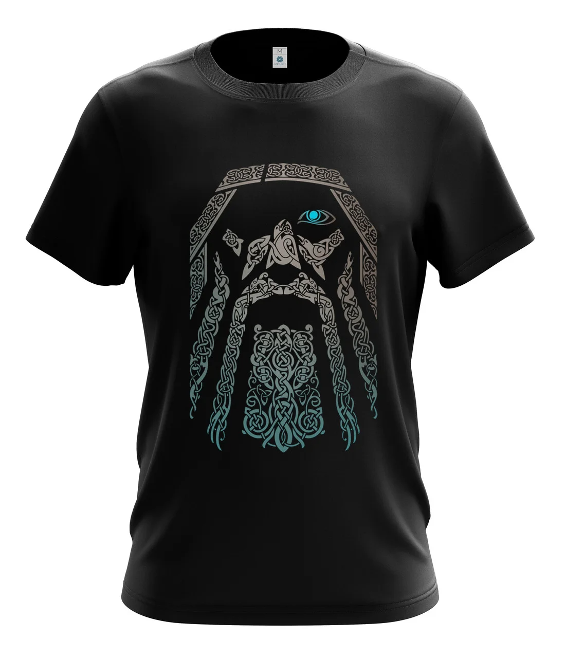 

Футболка мужская с рисунком "Скандинавский мотив - Один" L