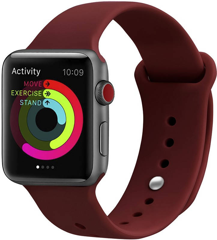 

Ремешок UWatch Silicone Strap for Apple Watch 38/40 mm Wine Red
