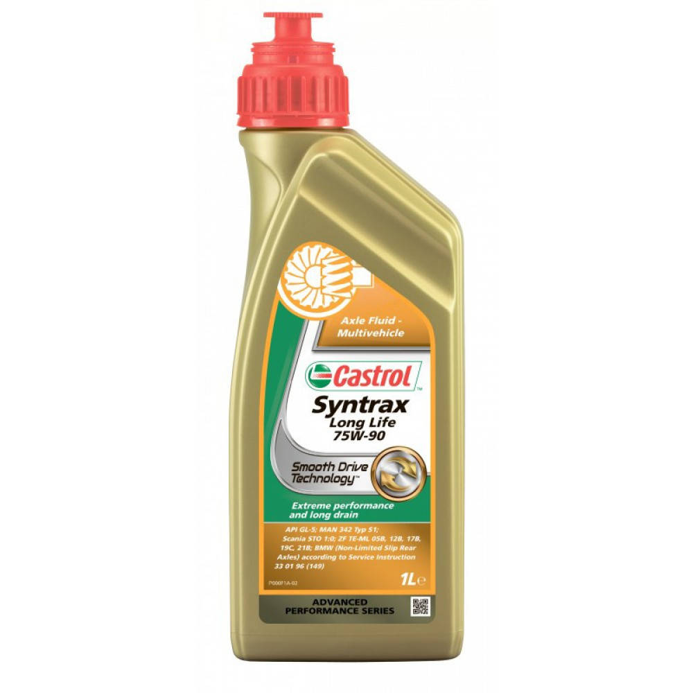

Масло трансмиссионное Castrol SYNTRAX LONGLIFE 75W-90 1L