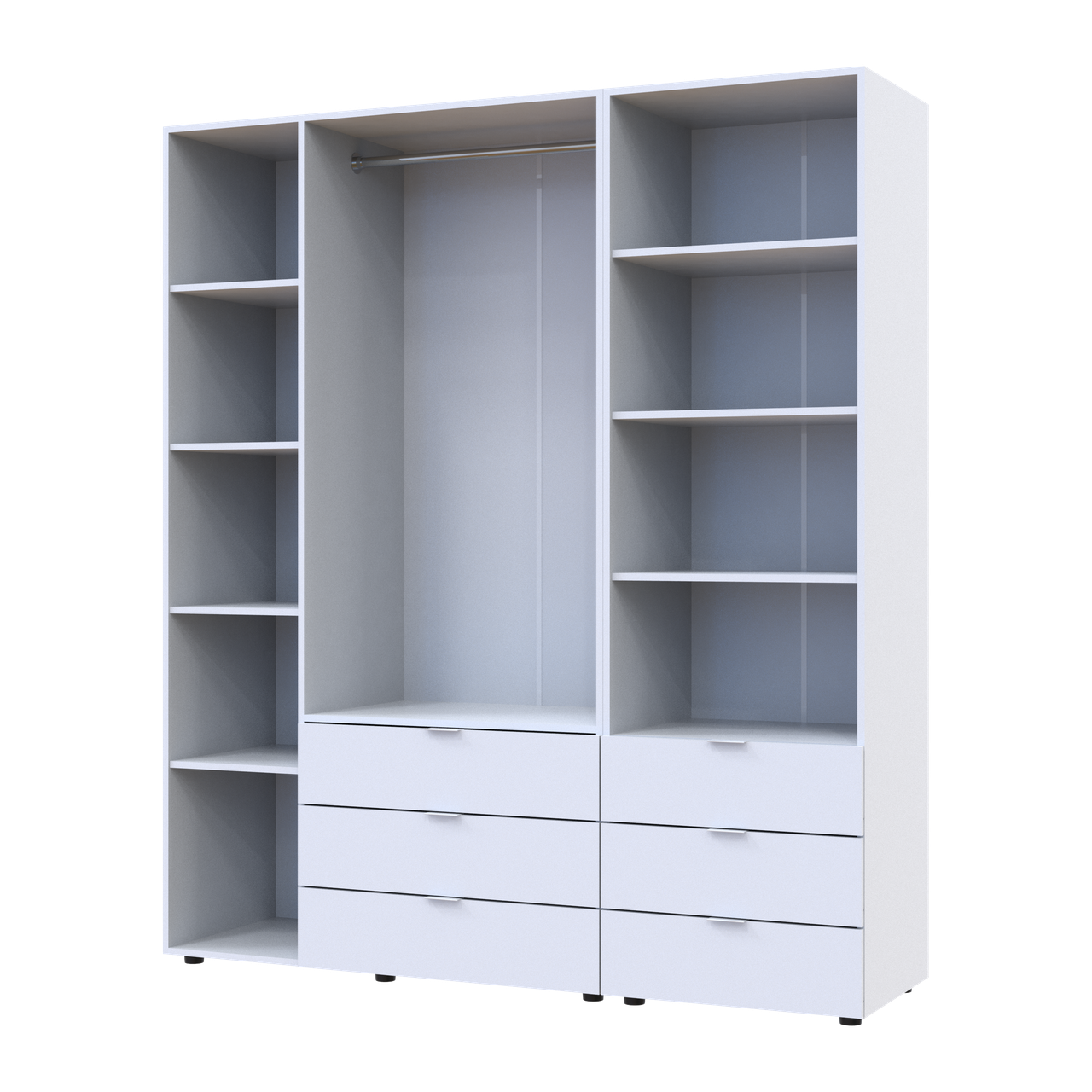 Шафа для одягу Doros Гелар Білий 3ДСП з пеналом 176.2х49.5х203.4 (42005163) 4