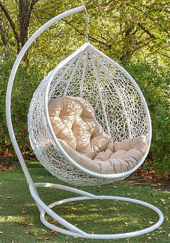 

Подвесное кресло кокон Эмилия Белое, Белый